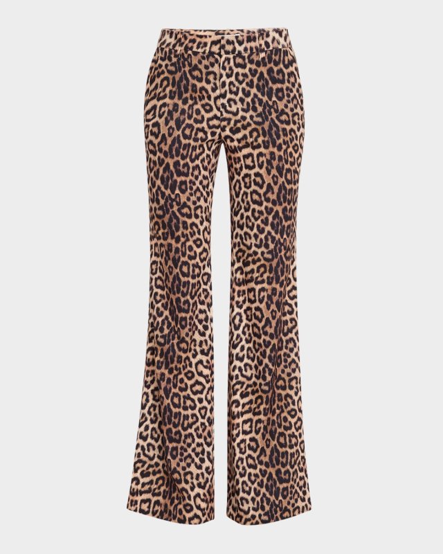 Remi Leopard Slim Bootcut Pants
